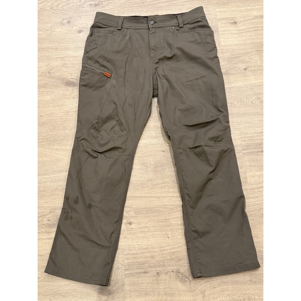 BRUNT Torra Pant Men 34x30 Brown Cargo Utility Canvas Carpenter Workwear